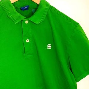 G-Star RAW - Dunda Slim Polo - Large - Stretch Pique 95% Ctn